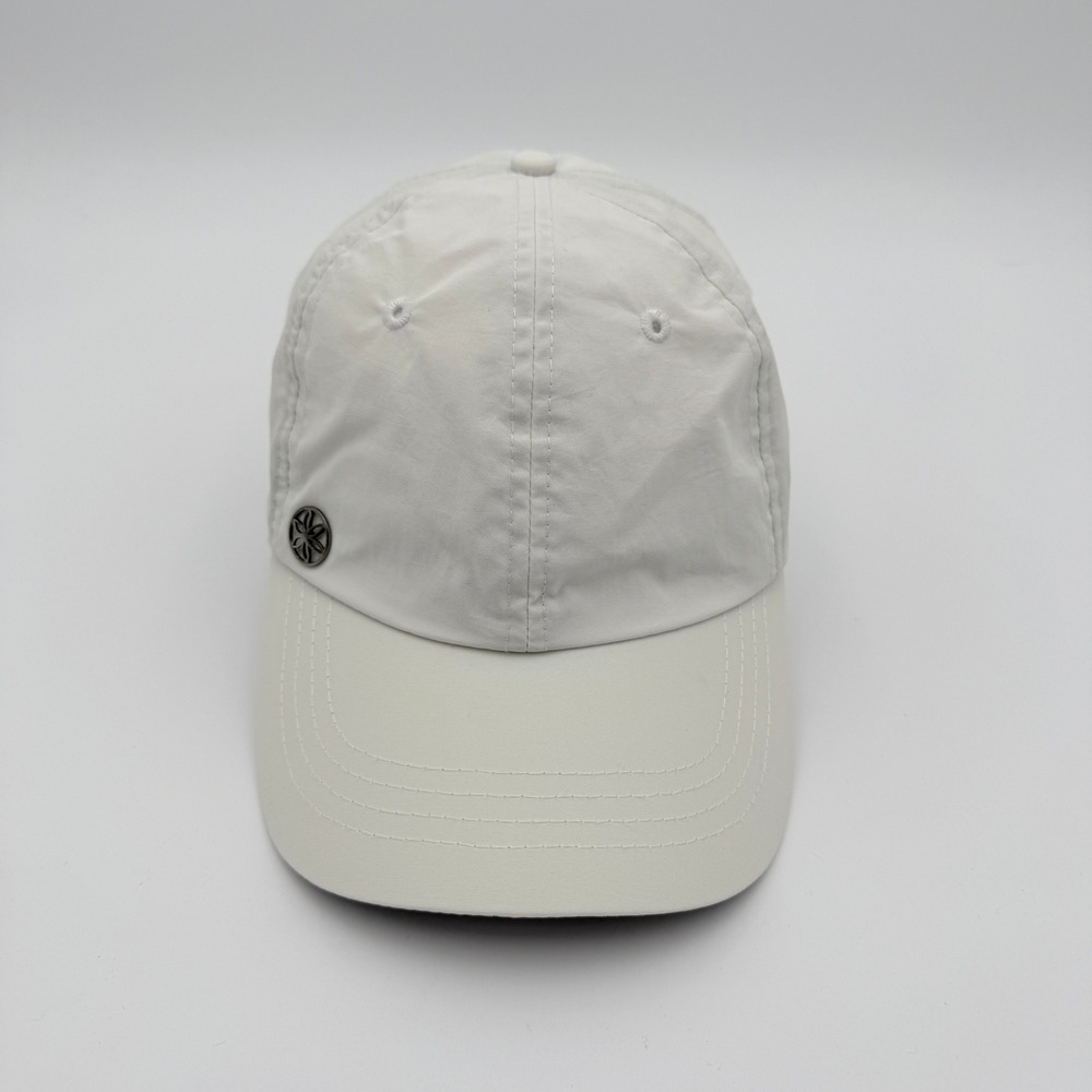Gaiam Baseball Cap Womens OS White Nylon Adjustable Strap Yoga Athleisure Hat